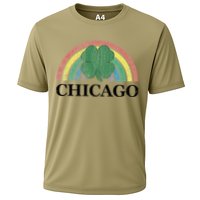 Chicago St. Patrick's Day Shamrock Rainbow Saint Paddy's Cooling Performance Crew T-Shirt