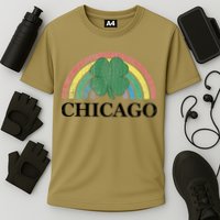 Chicago St. Patrick's Day Shamrock Rainbow Saint Paddy's Cooling Performance Crew T-Shirt