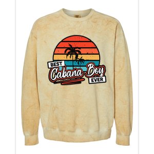 Colorful Sunset Palm Tree Best Cabana Colorblast Crewneck Sweatshirt