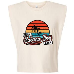 Colorful Sunset Palm Tree Best Cabana Garment-Dyed Women's Muscle Tee