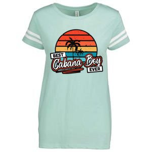 Colorful Sunset Palm Tree Best Cabana Enza Ladies Jersey Football T-Shirt