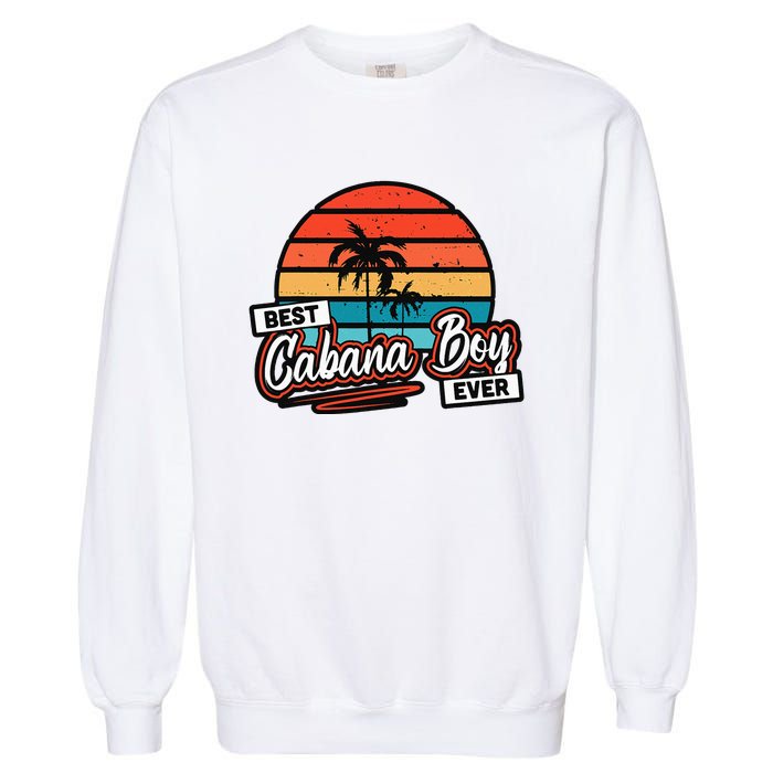 Colorful Sunset Palm Tree Best Cabana Garment-Dyed Sweatshirt