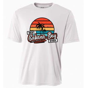 Colorful Sunset Palm Tree Best Cabana Cooling Performance Crew T-Shirt