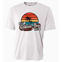 Colorful Sunset Palm Tree Best Cabana Cooling Performance Crew T-Shirt