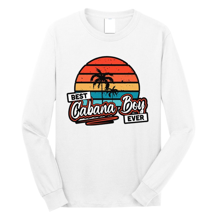 Colorful Sunset Palm Tree Best Cabana Long Sleeve Shirt