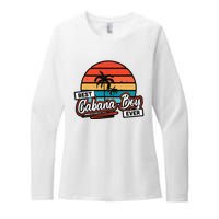 Colorful Sunset Palm Tree Best Cabana Womens CVC Long Sleeve Shirt