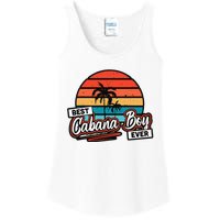 Colorful Sunset Palm Tree Best Cabana Ladies Essential Tank