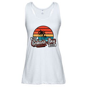 Colorful Sunset Palm Tree Best Cabana Ladies Essential Flowy Tank