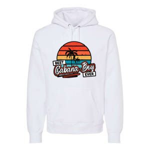 Colorful Sunset Palm Tree Best Cabana Premium Hoodie