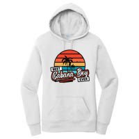 Colorful Sunset Palm Tree Best Cabana Women's Pullover Hoodie