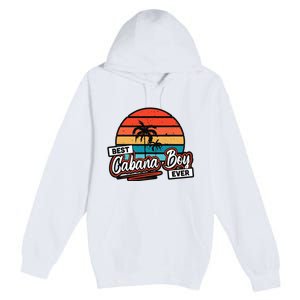 Colorful Sunset Palm Tree Best Cabana Premium Pullover Hoodie