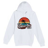 Colorful Sunset Palm Tree Best Cabana Premium Pullover Hoodie