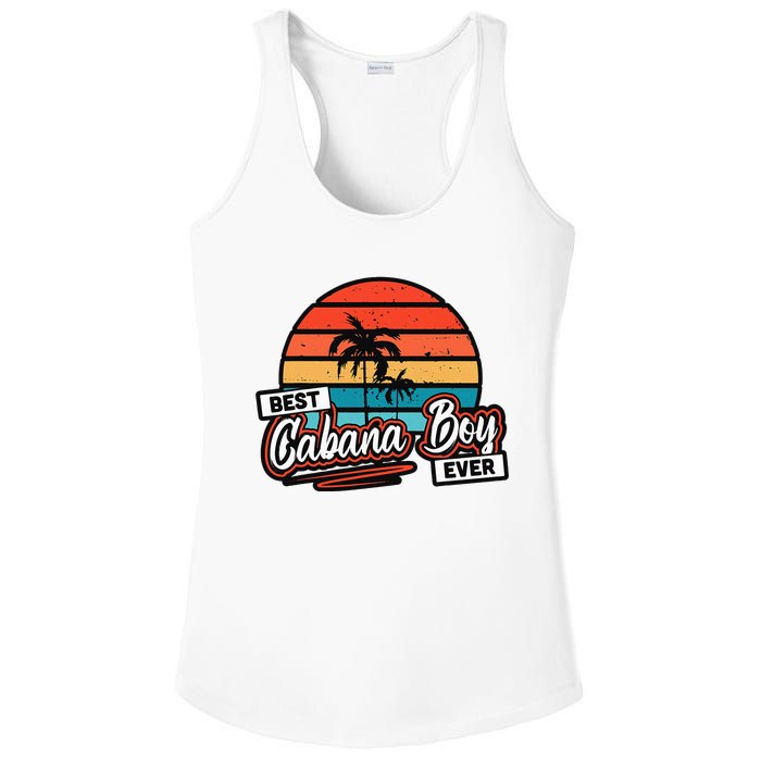 Colorful Sunset Palm Tree Best Cabana Ladies PosiCharge Competitor Racerback Tank