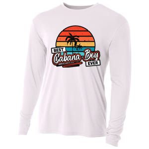 Colorful Sunset Palm Tree Best Cabana Cooling Performance Long Sleeve Crew