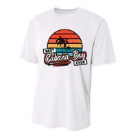 Colorful Sunset Palm Tree Best Cabana Performance Sprint T-Shirt