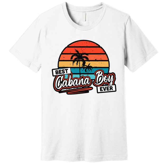 Colorful Sunset Palm Tree Best Cabana Premium T-Shirt