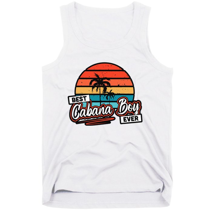 Colorful Sunset Palm Tree Best Cabana Tank Top