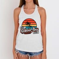 Colorful Sunset Palm Tree Best Cabana Women's Knotted Racerback Tank