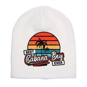 Colorful Sunset Palm Tree Best Cabana Short Acrylic Beanie