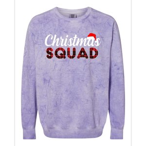 Christmas Squad Plaid Santa Colorblast Crewneck Sweatshirt