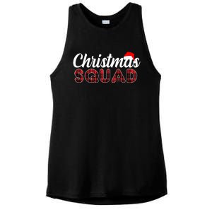 Christmas Squad Plaid Santa Ladies PosiCharge Tri-Blend Wicking Tank