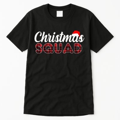 Christmas Squad Plaid Santa Tall T-Shirt