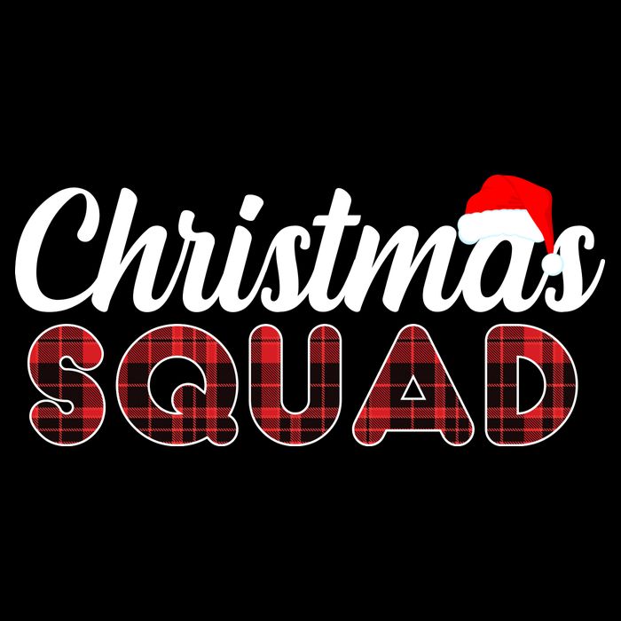 Christmas Squad Plaid Santa Flatbill Hat