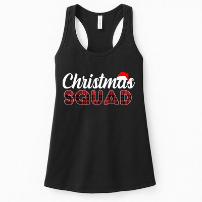 Christmas Squad Plaid Santa Womens Tank Top