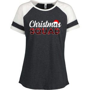 Christmas Squad Plaid Santa Enza Ladies Jersey Colorblock Tee