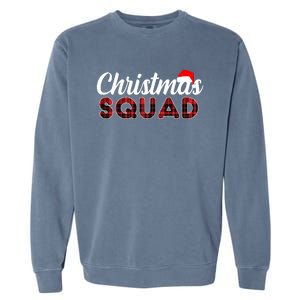 Christmas Squad Plaid Santa Garment-Dyed Sweatshirt