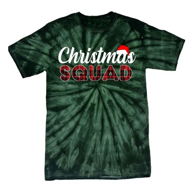 Christmas Squad Plaid Santa Tie-Dye T-Shirt