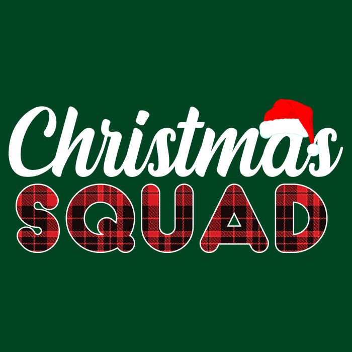 Christmas Squad Plaid Santa Womens T-Shirt