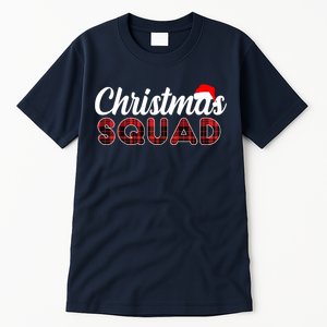 Christmas Squad Plaid Santa Tall T-Shirt