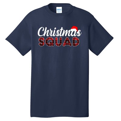 Christmas Squad Plaid Santa Tall T-Shirt