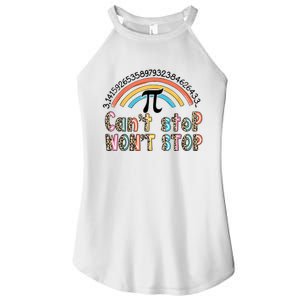 Can't Stop Pi Won't Stop Leopard Pi Day Math Lover Women's Perfect Tri Rocker Tank