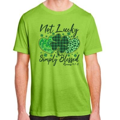 Cute St. Patrick's Day Not Lucky Simply Blessed Romans 4: 78 Adult ChromaSoft Performance T-Shirt