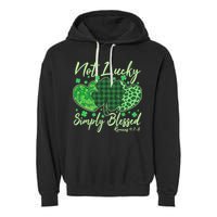 Cute St. Patrick's Day Not Lucky Simply Blessed Romans 4: 78 Garment-Dyed Fleece Hoodie