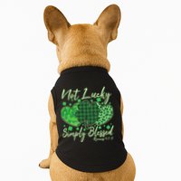 Cute St. Patrick's Day Not Lucky Simply Blessed Romans 4: 78 Doggie Tank