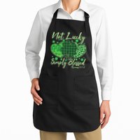 Cute St. Patrick's Day Not Lucky Simply Blessed Romans 4: 78 Apron