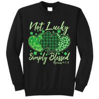 Cute St. Patrick's Day Not Lucky Simply Blessed Romans 4: 78 Sweatshirt