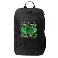 Cute St. Patrick's Day Not Lucky Simply Blessed Romans 4: 78 City Backpack
