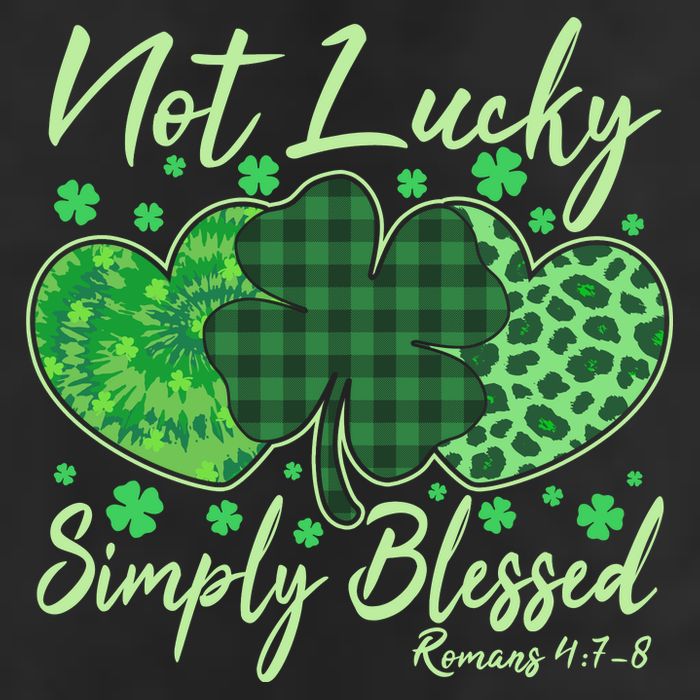 Cute St. Patrick's Day Not Lucky Simply Blessed Romans 4: 78 Adult Drive Performance Visor