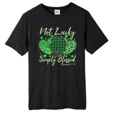 Cute St. Patrick's Day Not Lucky Simply Blessed Romans 4: 78 Tall Fusion ChromaSoft Performance T-Shirt