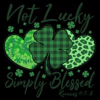 Cute St. Patrick's Day Not Lucky Simply Blessed Romans 4: 78 Mug