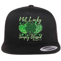 Cute St. Patrick's Day Not Lucky Simply Blessed Romans 4: 78 Flatbill Hat