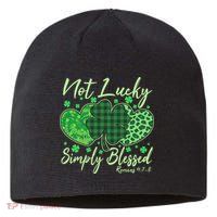 Cute St. Patrick's Day Not Lucky Simply Blessed Romans 4: 78 Sustainable Beanie