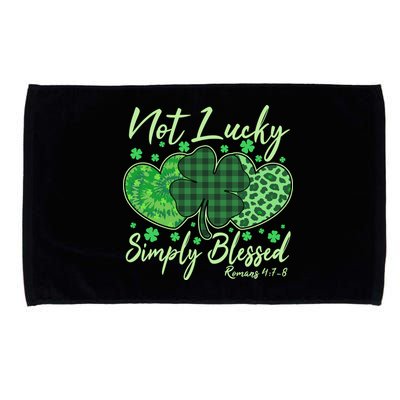 Cute St. Patrick's Day Not Lucky Simply Blessed Romans 4: 78 Microfiber Hand Towel