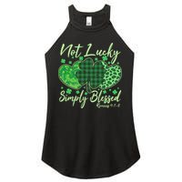 Cute St. Patrick's Day Not Lucky Simply Blessed Romans 4: 78 Women's Perfect Tri Rocker Tank