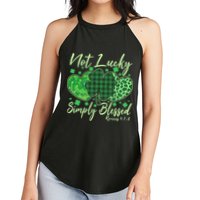 Cute St. Patrick's Day Not Lucky Simply Blessed Romans 4: 78 Women's Perfect Tri Rocker Tank