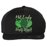 Cute St. Patrick's Day Not Lucky Simply Blessed Romans 4: 78 Wool Snapback Cap